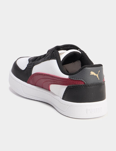 Tennis basses à scratchs Puma Caven 2.0 bordeaux garçon