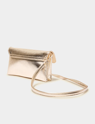 Sac pochette couleur or femme