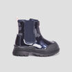 Bottines vernies crantées noir bébé fille