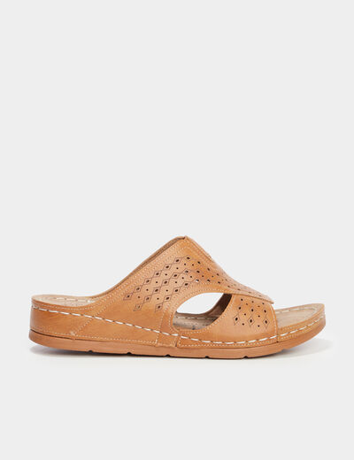 Mules semelle confort Confortissimo marron femme