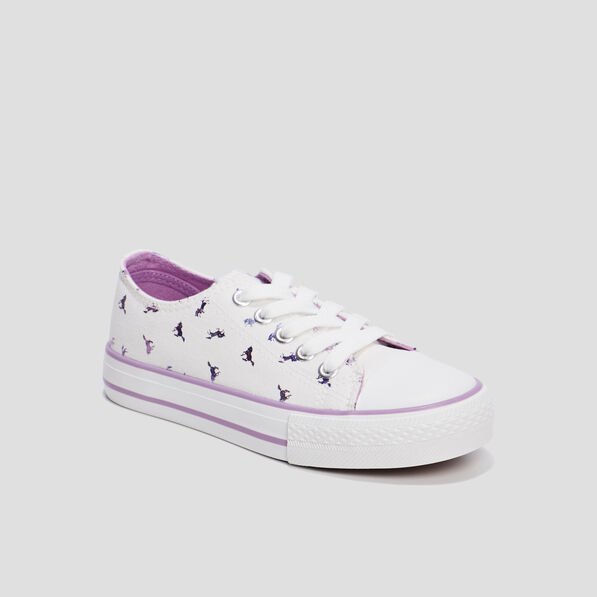 tennis en toile a lacets creeks blanc fille Tennis en toile à lacets Creeks blanc fille