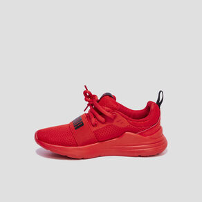 baskets running a lacets puma wired run rouge garcon Baskets running à lacets Puma Wired Run rouge garçon