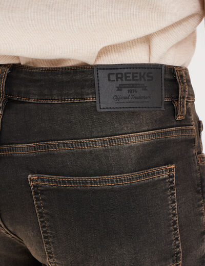 Jean stretch coupe regular denim noir homme