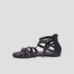 Sandales plates détails bijoux Liberto noir femme