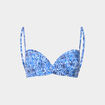 Haut de maillot de bain corbeille bleu femme