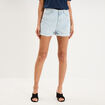 Short mom en jean 5 poches denim bleach femme