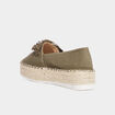 Espadrilles plateformes à boucle Liberto vert kaki femme