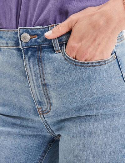 Bermuda en jean slim denim double stone femme