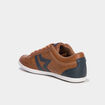 Baskets plates à lacets marron cognac homme