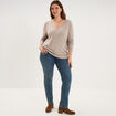 Jeans droit taille haute denim dirty femme grande taille