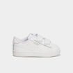 Tennis basses à scratchs en cuir Puma blanc bébé garçon