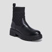 Bottines matelassées noir femme