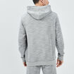 Sweat zipp&eacute; &agrave; capuche en molleton gris clair homme