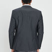 Veste ajustée boutonnée gris foncé homme