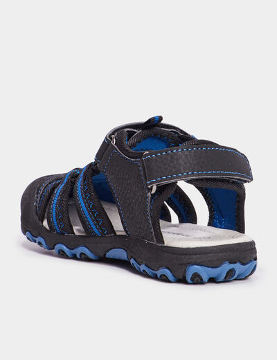 Sandales à scratchs Trappeur bleu garçon