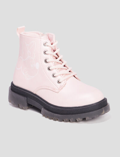Bottines crantées Minnie rose fille