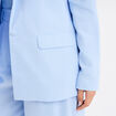 Veste blazer droite bleu ciel femme