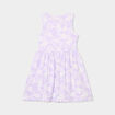 Robe patineuse sans manches coton parme fille