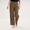 Pantalon de pyjama droit coton beige femme