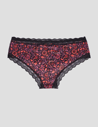 Lot 2 shortys microfibre noir femme