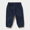 Pantalon jogger bas &eacute;lastiqu&eacute; coton bleu marine b&eacute;b&eacute; gar&ccedil;on