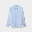 Chemise manches longues coton bleu ciel homme