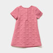 Robe effet matelassé manches courtes vieux rose bébé fille