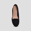 Ballerines esprit mocassins plates noir femme
