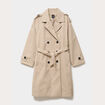 Trench long ceintur&eacute; beige femme
