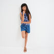 Blouse sans manches bleu fille