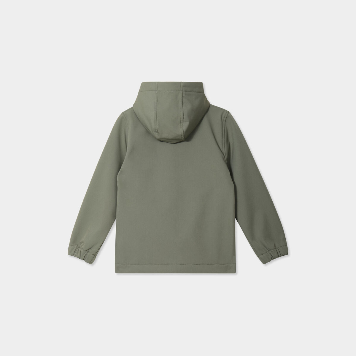 Parka zipp&eacute;e &agrave; capuche vert kaki gar&ccedil;on