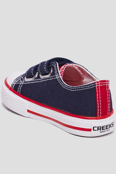 Tennis en toile à scratchs Creeks bleu marine bébé garçon