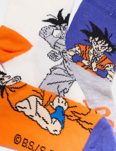 Lot 3 paires chaussettes Dragon Ball Z multicolore gar&ccedil;on