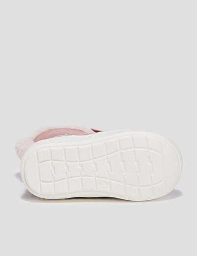 Bottines irisées zippées rose bébé fille