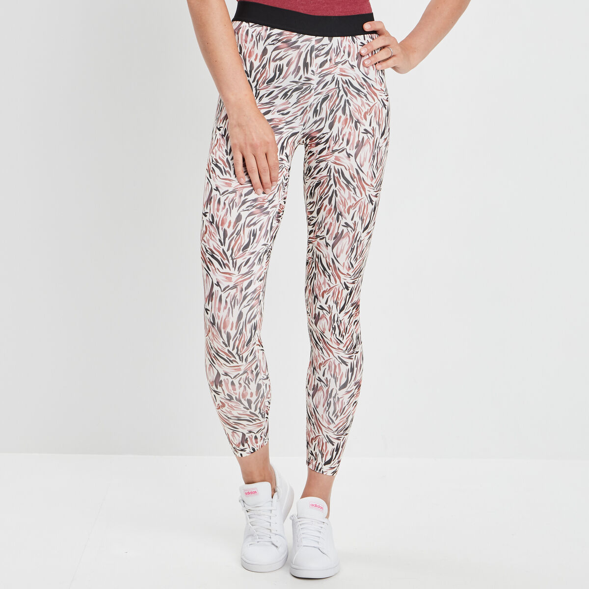 Legging taille haute ecru femme