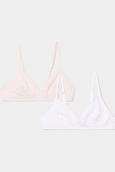 Lot 2 soutiens-gorge rose clair fille