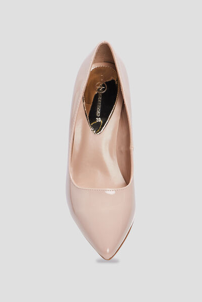 Escarpins vernis à talons Mosquitos beige femme