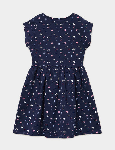 Robe droite sans manches bleu marine fille