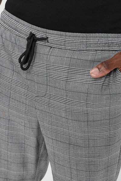 Pantalon droit à coulisse gris clair homme
