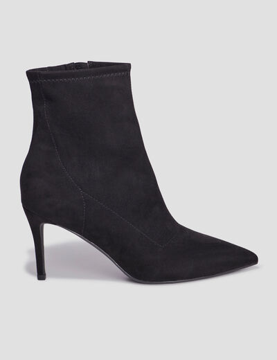 Bottines bouts pointus talons aiguilles noir femme