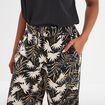 Pantalon large fluide noir femme