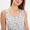 Débardeur coton bretelles larges gris clair femme