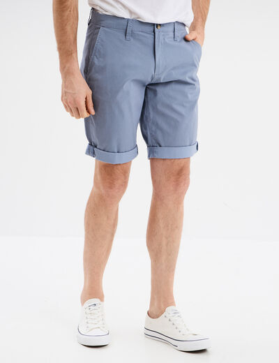 Bermuda chino droit Creeks bleu homme