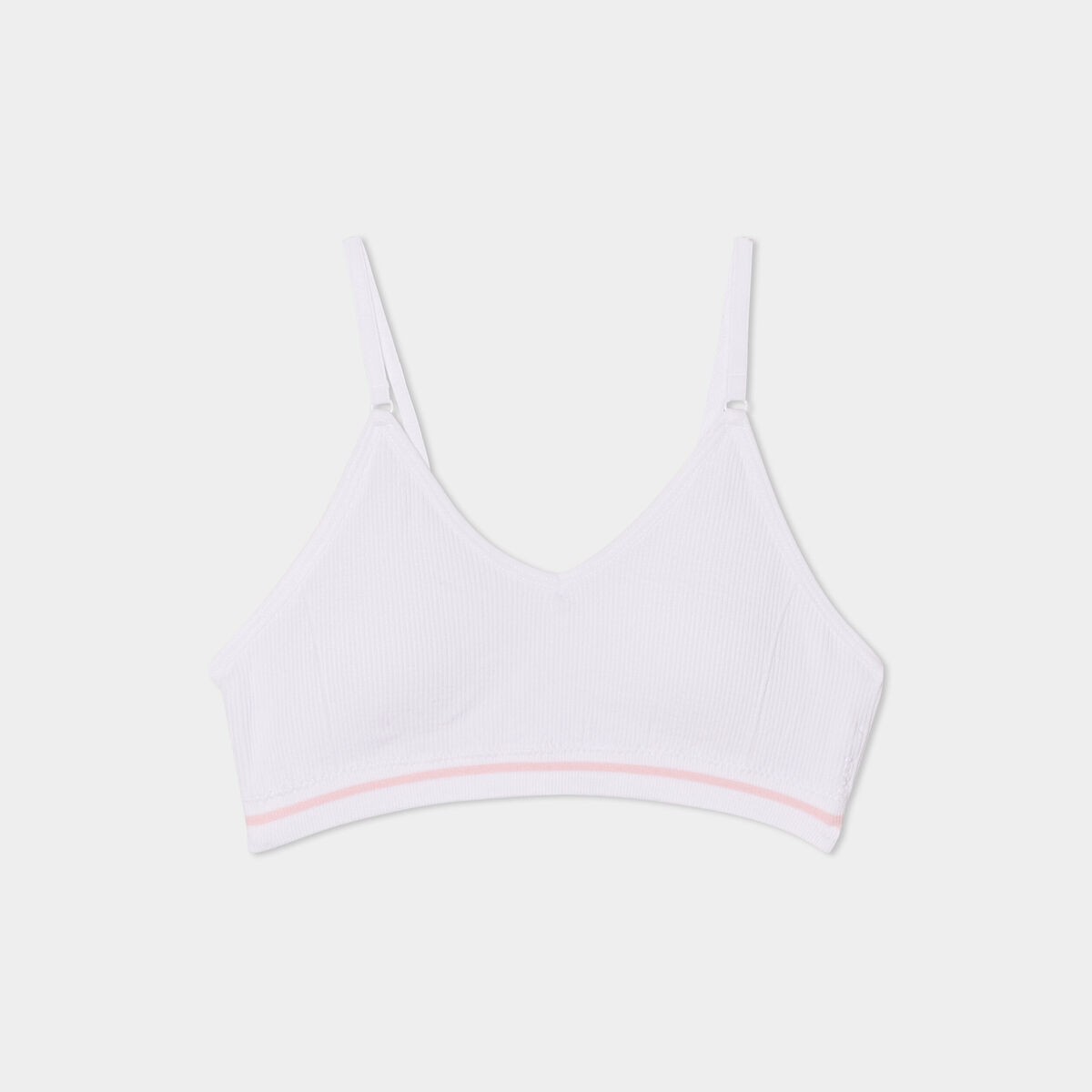 Brassière de sport bretelles ajustables blanc fille
