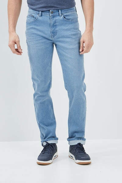 Jeans regular stretch denim bleach homme