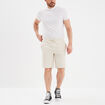 Short de jogging droit Liberto ecru homme