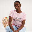 T-shirt EVJF oversize coton rose femme