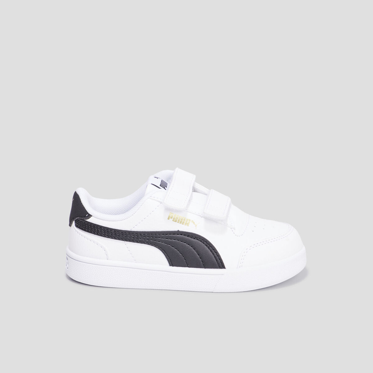 Tennis basses à scratchs Puma Shuffle blanc garçon