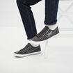 Tennis basses en toile &agrave; lacets gris homme