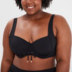 Haut de maillot de bain forme corbeille noir femme grande taille
